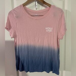 Vintage Y2K Hollister Pink to Blue Gradient Women's‎ Tee